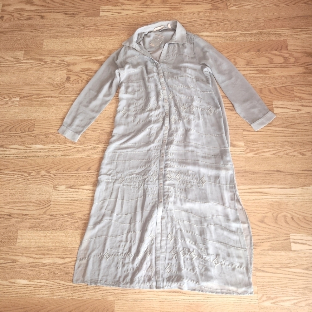 NWT Soft Surroundings Maxi Dress in Grey, Size PM